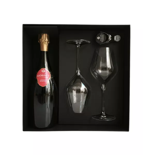 Champagne Gosset Grande Réserve Brut - Set mit 2 Flöten