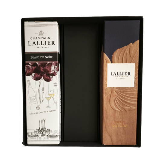 Champagner-Geschenkset Lallier Blanc de Noirs und Cuvée Nature
