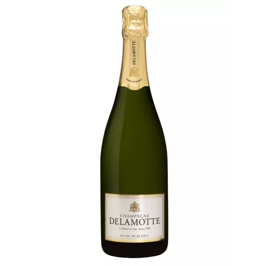 Champagnerflasche Delamotte Blanc de Blancs Grand Cru 2012, Vorderansicht