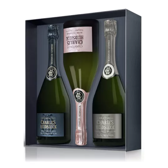 Champagner-Geschenkset CHARLES HEIDSIECK (Brut + Blanc De Blancs +rosé)