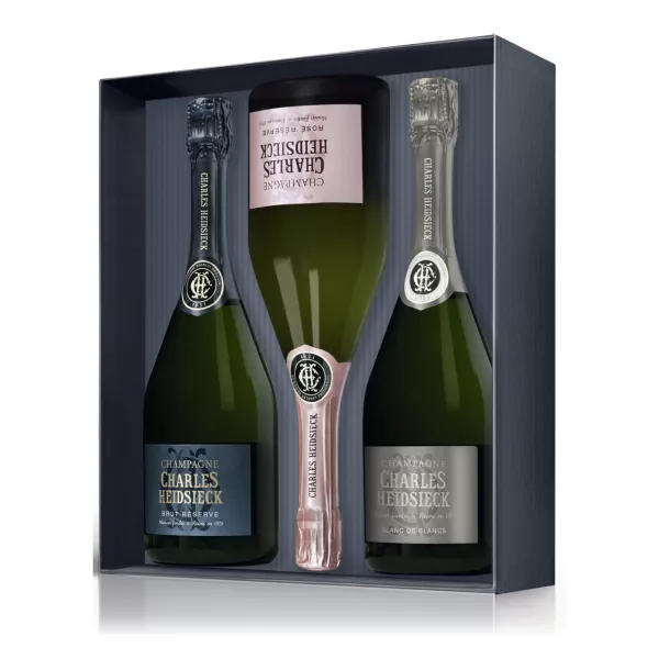 Champagner-Geschenkset CHARLES HEIDSIECK (Brut + Blanc De Blancs +rosé)