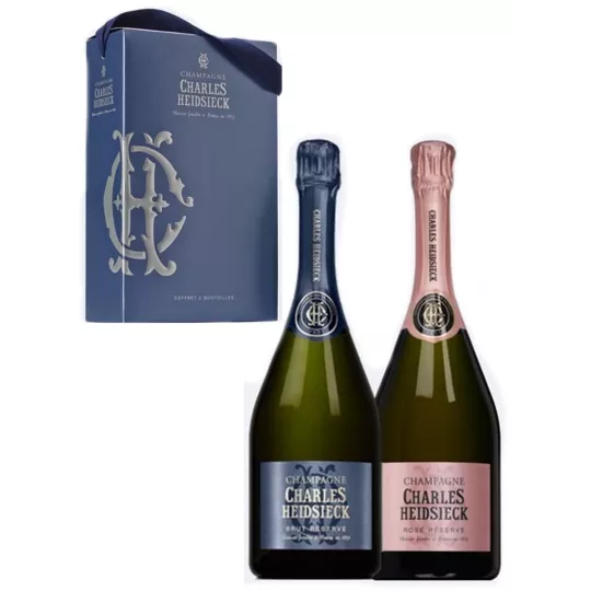 Champagner-Geschenkset CHARLES HEIDSIECK  Brut + Pink