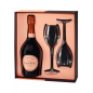 Champagner-Geschenkset LAURENT-PERRIER rosa mit 2 Champagnerflöten