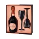 Champagner-Geschenkset LAURENT-PERRIER rosa mit 2 Champagnerflöten