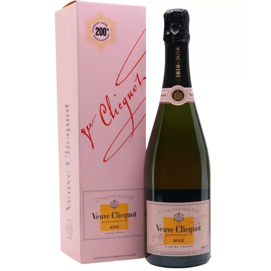 Flasche Champagner VEUVE CLICQUOT Brut Rosé mit Etui