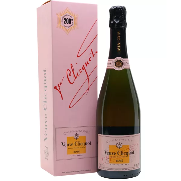 Flasche Champagner VEUVE CLICQUOT Brut Rosé mit Etui