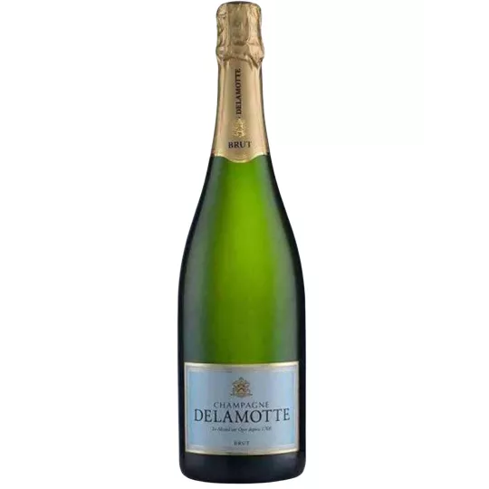 Magnumflasche Champagne Delamotte Brut Tradition 1,5 Liter - Flasche auf neutralem Hintergrund