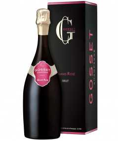Flasche Champagner GOSSET Grand Rosé Brut mit Etui