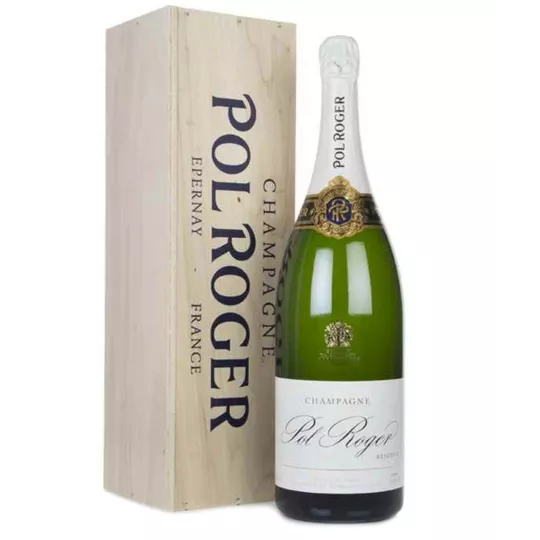 Jéroboam de Champagne Pol Roger Brut Réserve 3 Liter - elegante Flasche im Großformat