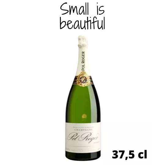 Halbe Flasche Champagne Pol Roger Réserve Brut 37,5cl, Vorderansicht