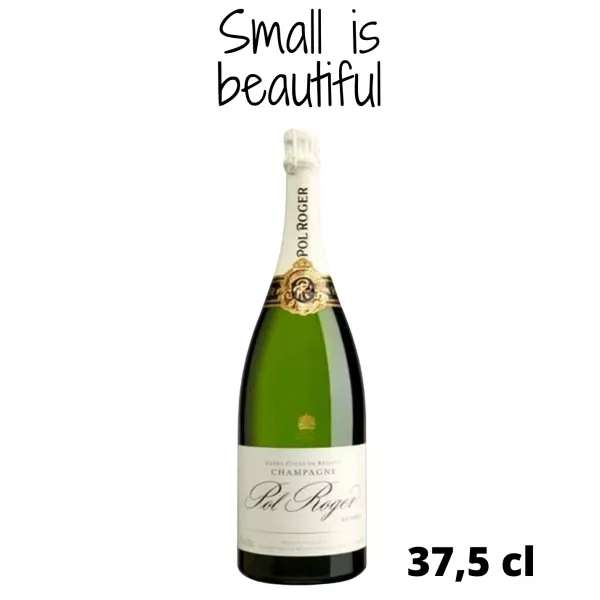 Halbe Flasche Champagne Pol Roger Réserve Brut 37,5cl, Vorderansicht