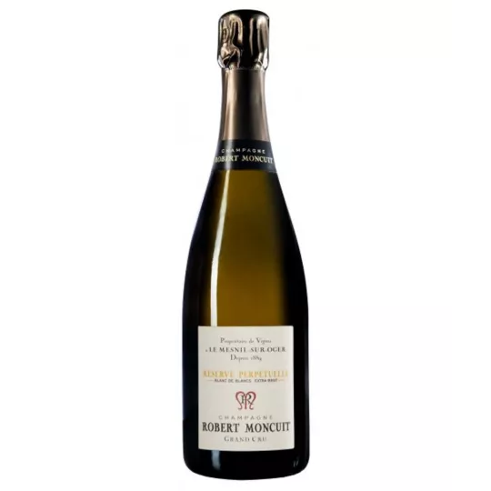 Flasche Champagner Robert Moncuit Réserve Perpétuelle - Blanc de Blancs Extra Brut Grand Cru de la Côte des Blancs