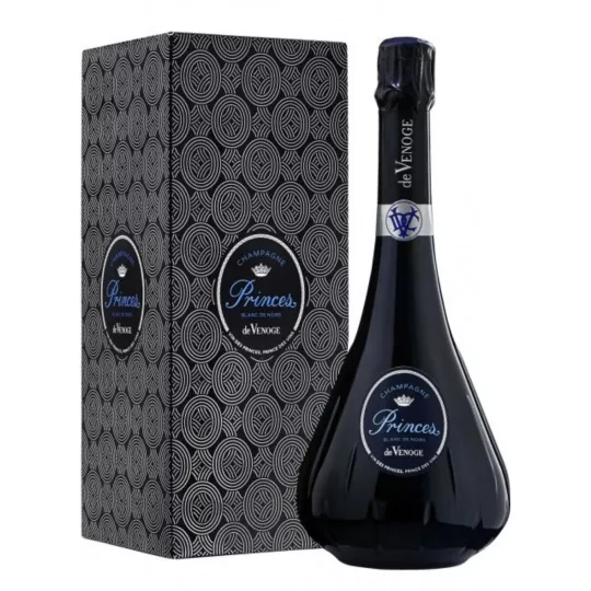 Champagnerflasche De Venoge Princes Blanc de Noirs in eleganter Karaffe