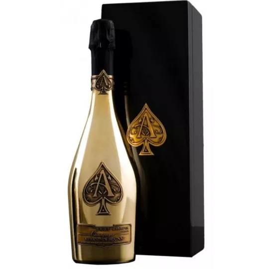 Armand de Brignac Brut Gold 75cl Champagnerflasche mit goldener Luxusschatulle