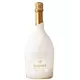 Ruinart Blanc de Blancs Champagnerflasche mit Seconde Peau weißem Etui, Vorderansicht