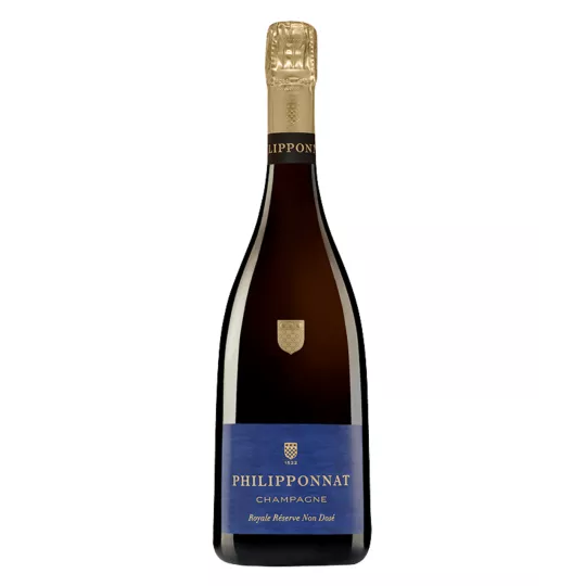 Flasche von Philipponnats Royale Réserve Non Dosée Champagner, ein Symbol für Eleganz und Champagner-Tradition.