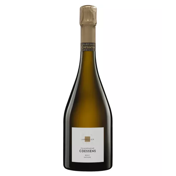Flasche Champagne Coessens Brut Nature, Blanc de Noirs, Vorderansicht